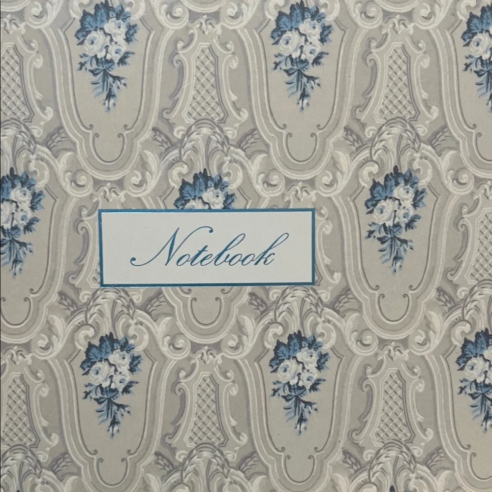 Elegant Blue and Cream Notebook